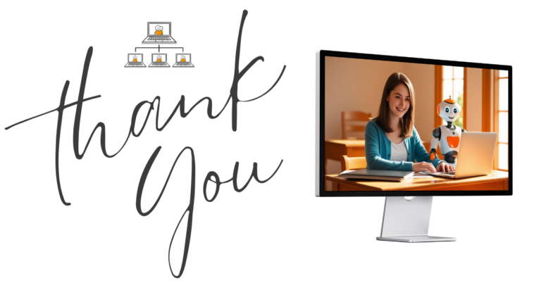 Danke für die Anmeldung als Text und ein Bild vom Angebot