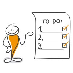 Strichmännchen Serie Pumpy / To do Liste